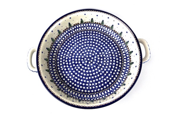 420 Bunzlau Ronde schaal met open handvaten 340X  Ronde Schalen